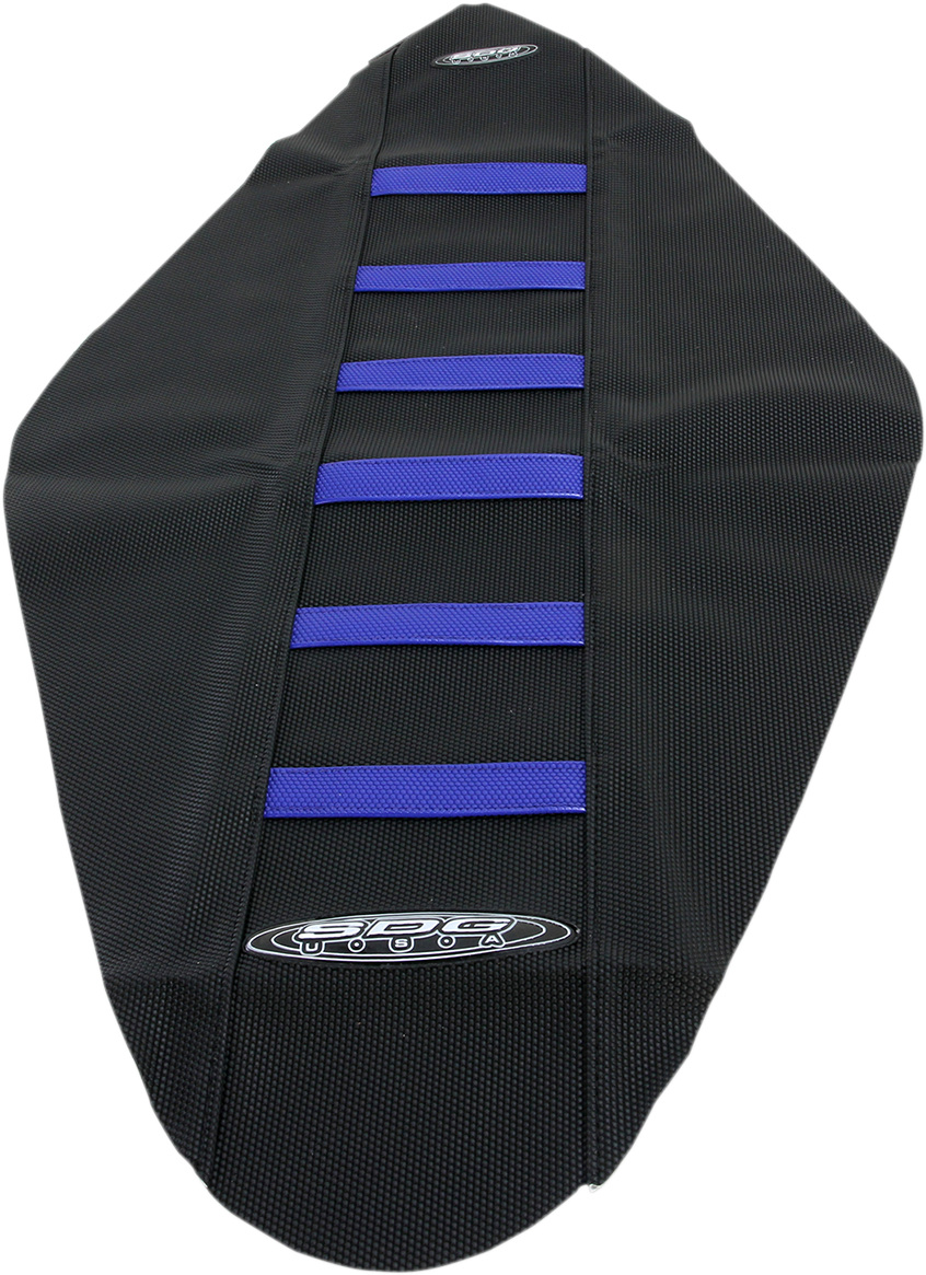 Funda de asiento SDG de 6 nervaduras - Costillas azules/parte superior negra/laterales negros 95939BK 