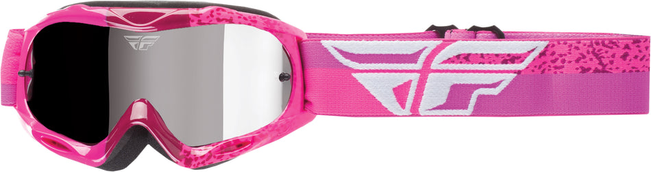FLY RACING 2018 Zone Composite Yth Goggle Grey/Pink W/Chrome Lens 37-4052