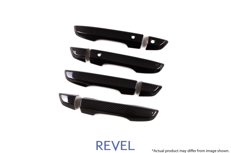 Revel GT Dry Carbon Door Outer Handle Cover (FL/FR/RL/RR) 16-18 Honda Civic - 8 Pieces 1TR4GT0AH12