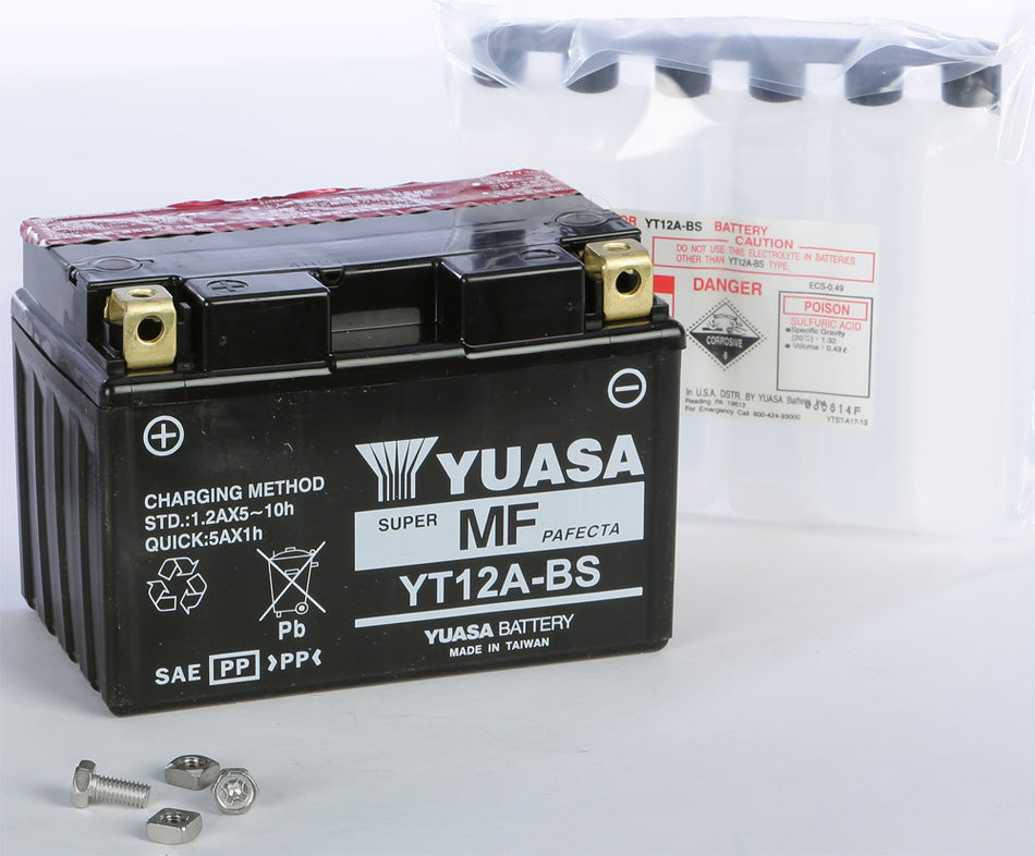 YUASA Battery Yt12a-Bs Maintenance Free YUAM32ABS