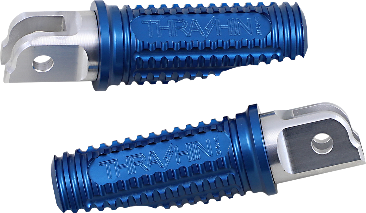 THRASHIN SUPPLY CO. Front Burnout Footpegs - Blue - Softail TSC-2017-4-SF