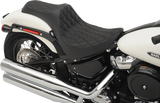 DRAG SPECIALTIES Predator III Seat - Double Diamond - Black Stitching - FL/FX '18-'22 0802-1145