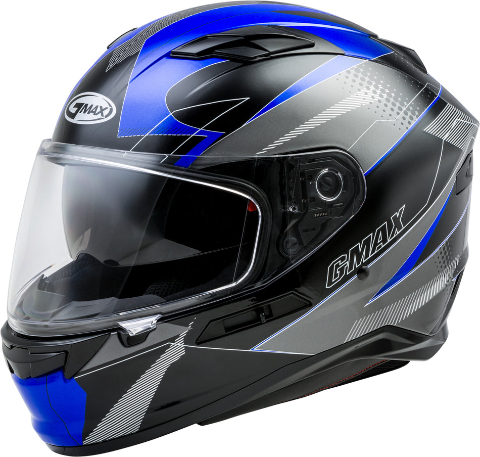 GMAX Ff-98 Full-Face Apex Helmet Black/Blue Md G1981215-ECE