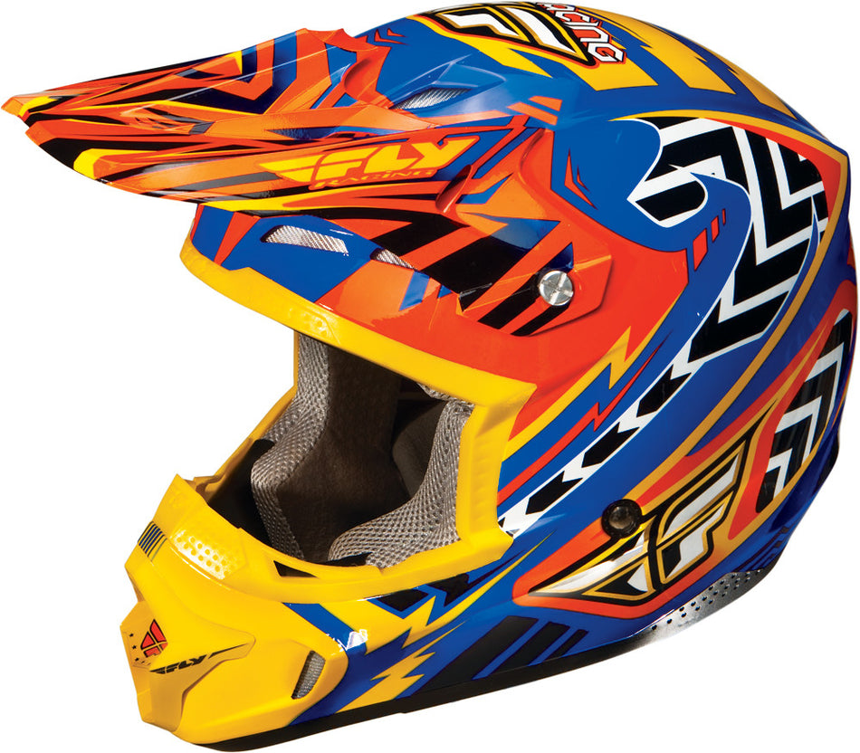 FLY RACING Kinetic Short Helmet Blue/Yell Ow/Orange 2x 73-34882X