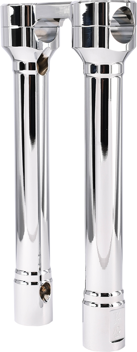 THRASHIN SUPPLY CO. Risers - Hole Shot - 10" - Chrome TSC-1010-3