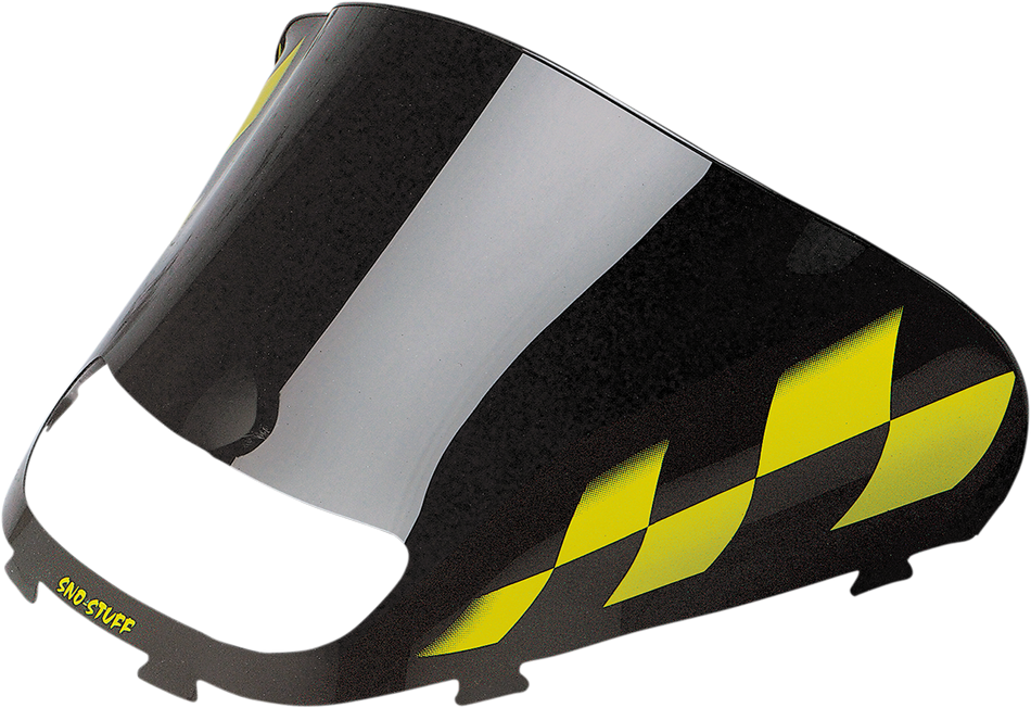 SNO STUFF Windshield - Black/Yellow Checkered - Ski Doo 479-475-57