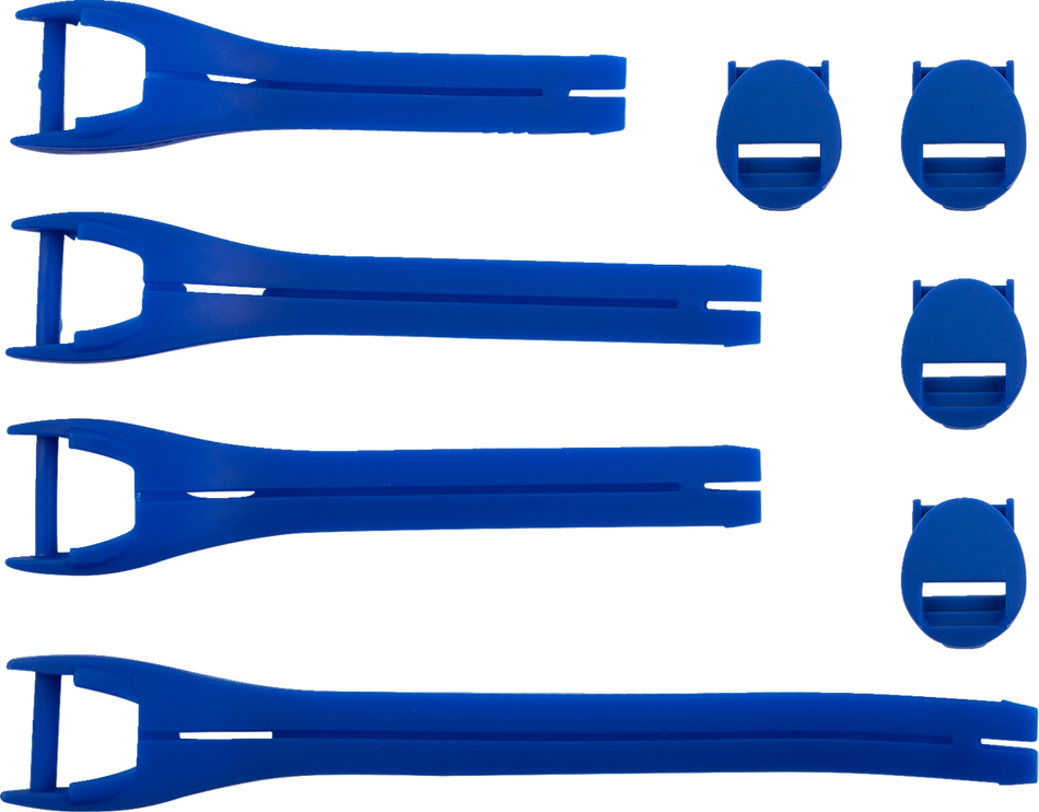MOOSE RACING Qualifier Boot Strap Kit - Blue - Size 10-15 3430-1020