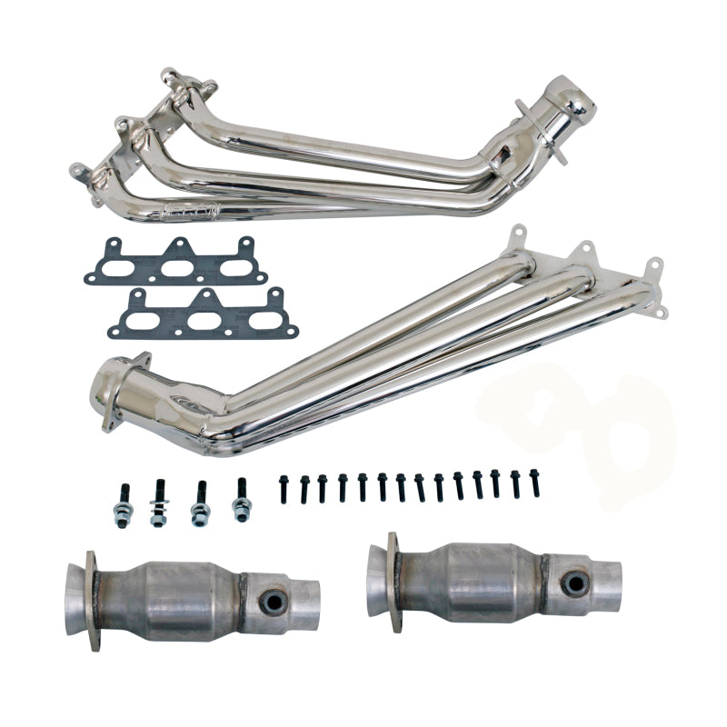 BBK 10-11 Camaro V6 Long Tube Exhaust Headers With Converters - 1-5/8 Chrome 4041