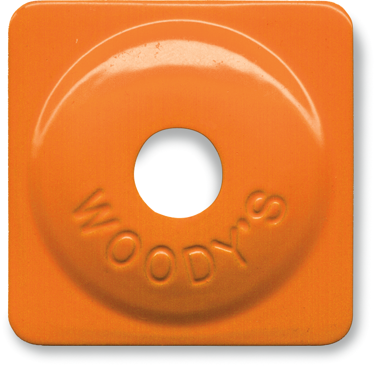 Placas de soporte WOODY'S - Naranja - 5/16" - Paquete de 48 ASW2-3805-48 