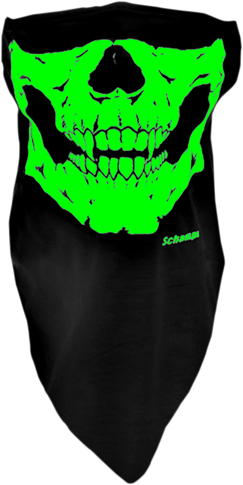 SCHAMPA & DIRT SKINS Traditional Glow Skull Facemask VNG008-GLO1