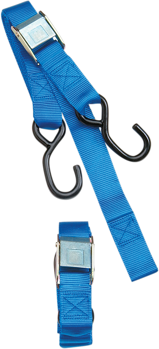 Parts Unlimited Heavy-Duty Cam Buckle Tie-Downs - 1-1/2" X 6' - Blue Td0020