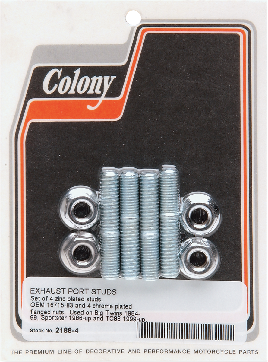 COLONY Exhaust Stud and Nut 2188-4