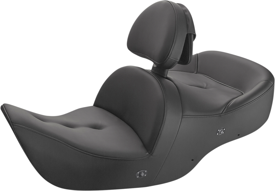 SADDLEMEN Seat - Roadsofa - With Backrest - Pillow Top - Black - Heated H01-07-181BRHCT