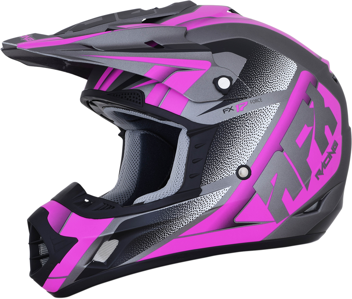 AFX FX-17 Helmet - Force - Frost Gray/Fuchsia - Medium 0110-5210