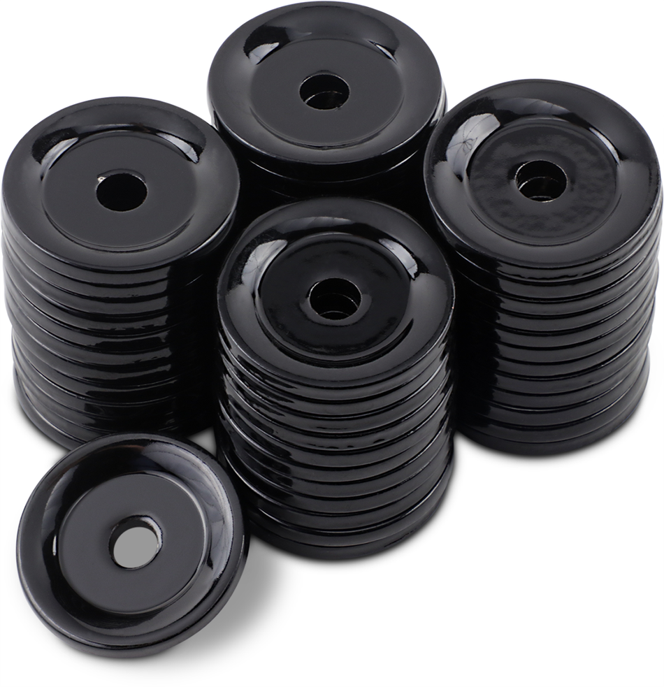 WOODY'S Support Plates - Black - Round - 48 Pack ARG-3810-48