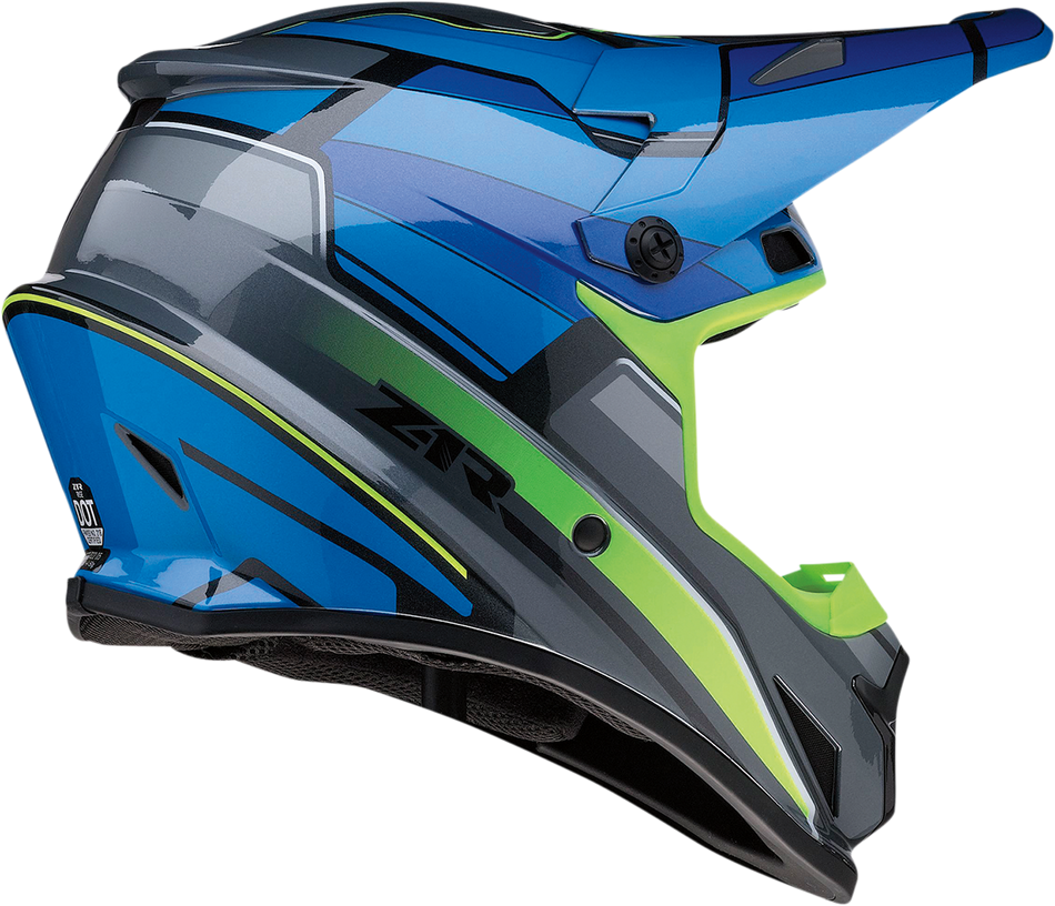 Z1R Rise Helmet - MC - Blue/Hi-Viz - Small 0110-7193
