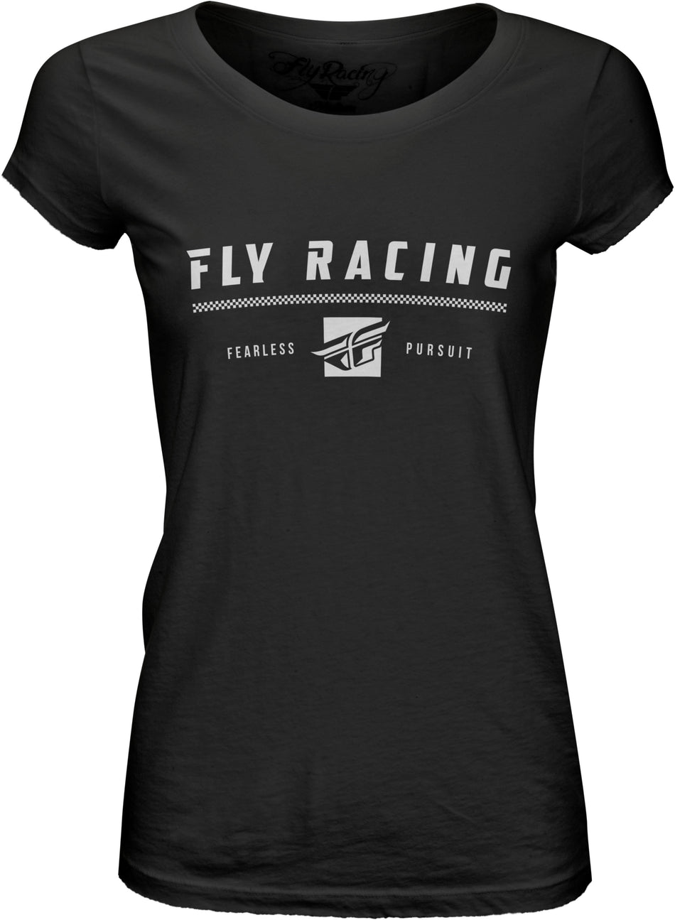 FLY RACING Fly Women's Pursuit Vintage Tee Black Md 356-0430M