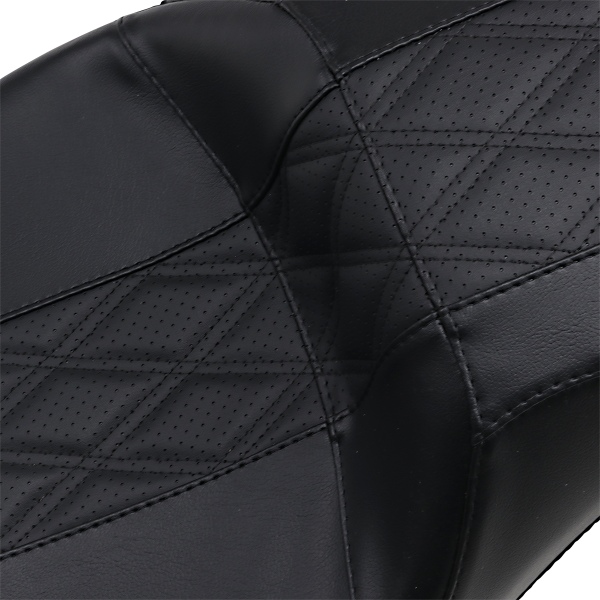 LE PERA Outcast GT-2 Seat - 2-Up - Without Backrest - Black Double Diamond - Perforated LK-997GT2