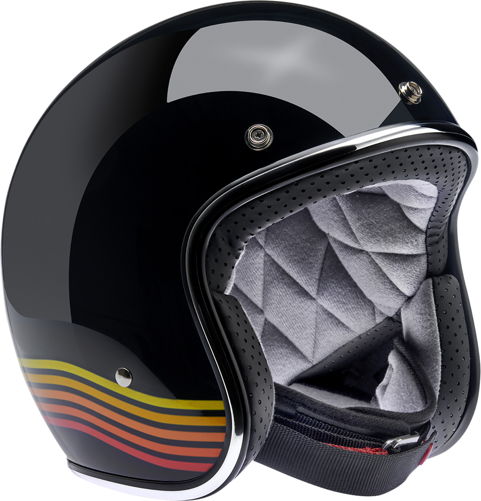 BILTWELL Bonanza Helmet - Gloss Black Spectrum - Large 1001-536-204