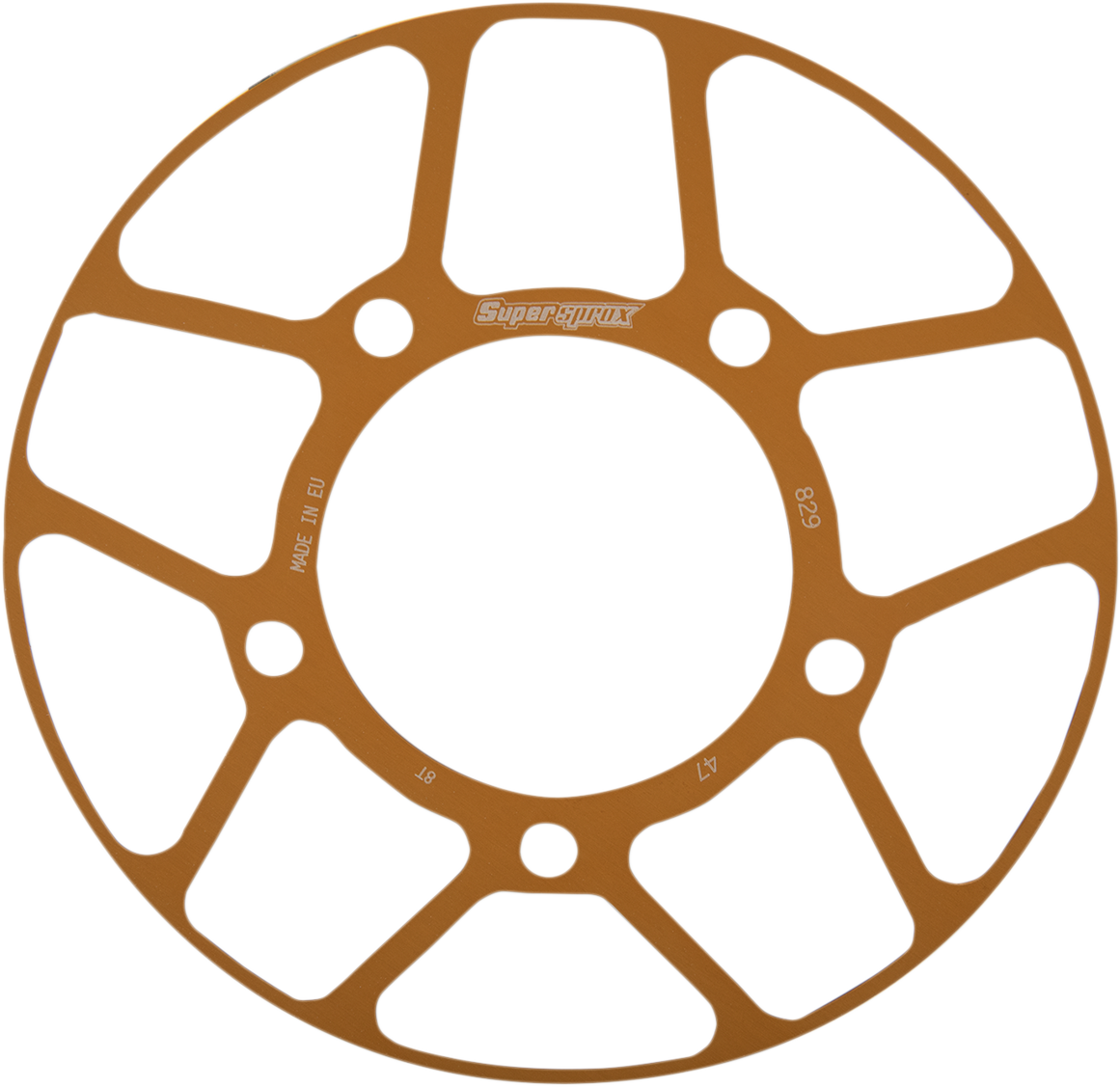 SUPERSPROX Edge Rear Sprocket Insert - Gold RACD-829-47-GLD