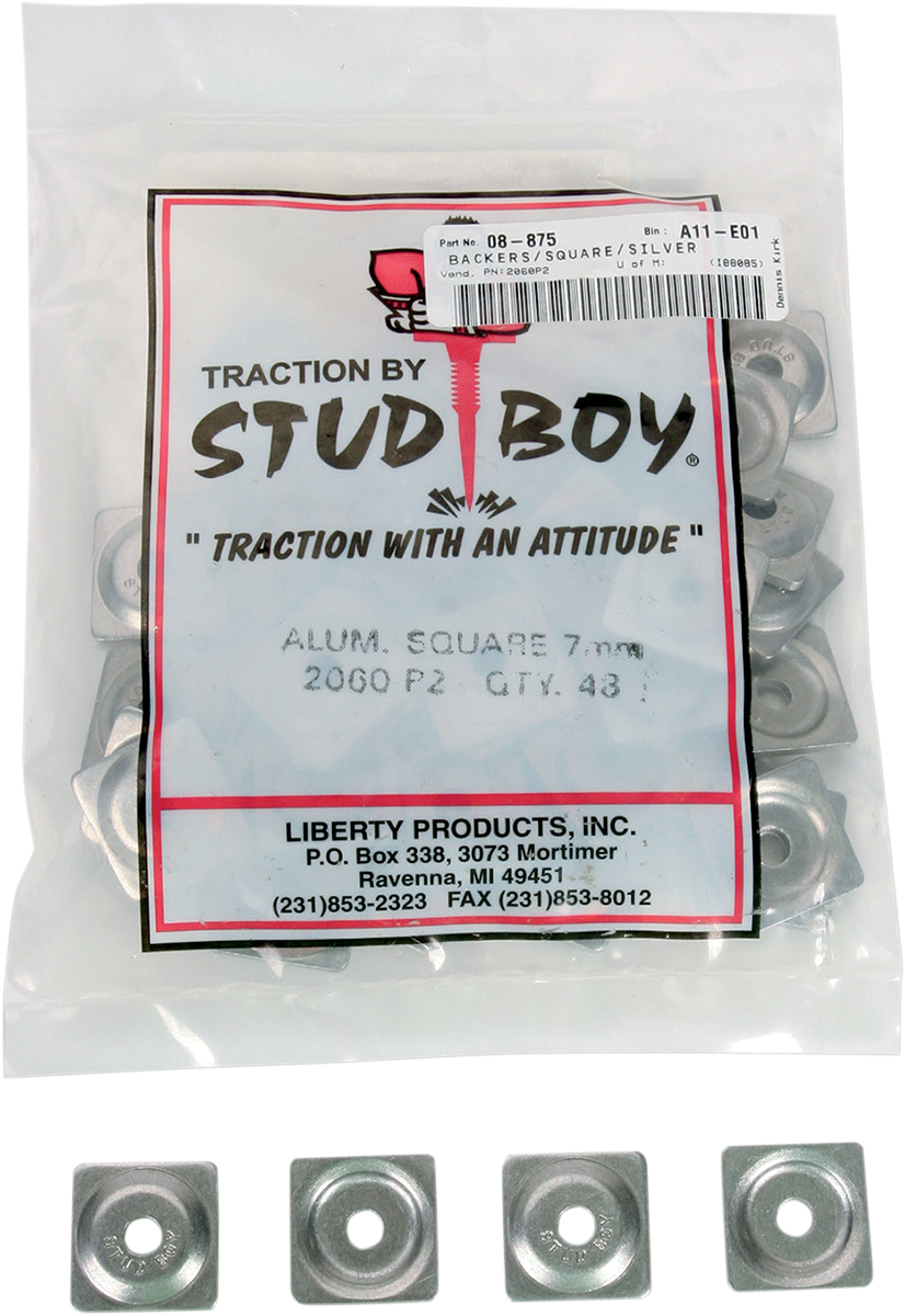 STUD BOY Backer Plates - Aluminum - 7mm - 48 Pack 2060-P2