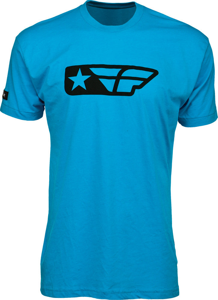 FLY RACING F-Star Tee Neon Blue 2x 352-00592X