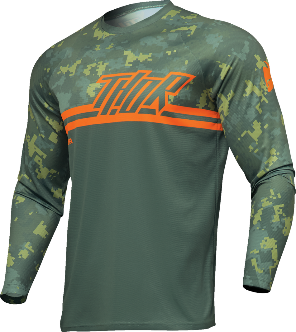 THOR Sector DIGI Jersey - Forest Green/Camo - Small 2910-7573