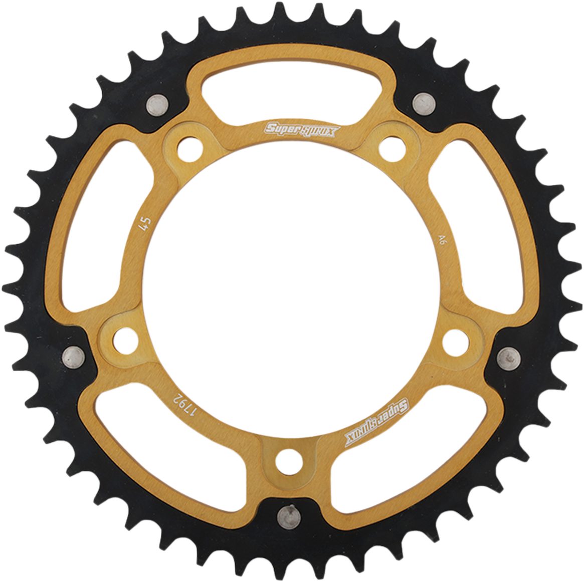 SUPERSPROX Stealth Rear Sprocket - 45 Tooth - Gold - Suzuki/Triumph RST-1792-45-GLD