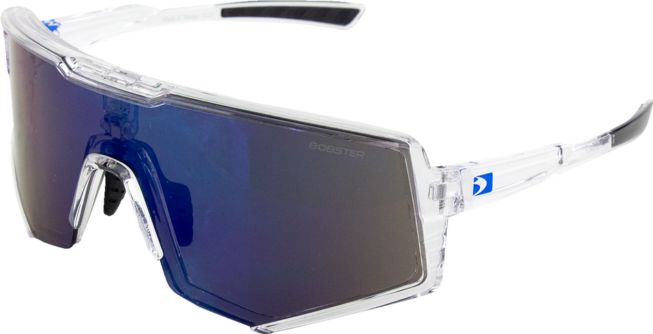 BOBSTER Sprocket Sunglasses - Crystal Clear - Blue Mirror BSPR01