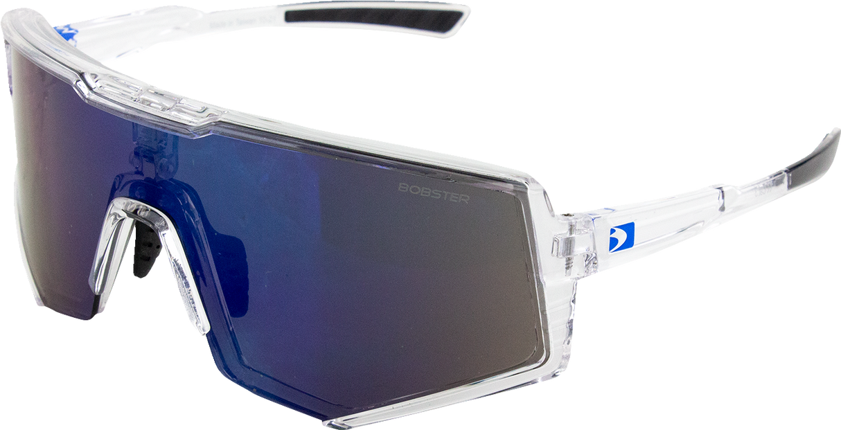 BOBSTER Sprocket Sunglasses - Crystal Clear - Blue Mirror BSPR01