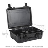 Go Rhino XVenture Gear Hard Case - Large 20in. / Lockable / IP67 / Automatic Air Valve - Tex. Black XG201608