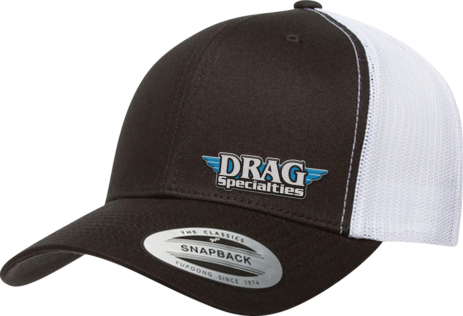 DRAG SPECIALTIES Drag Specialties Mesh Snapback Hat - Black/White NP22E-H709