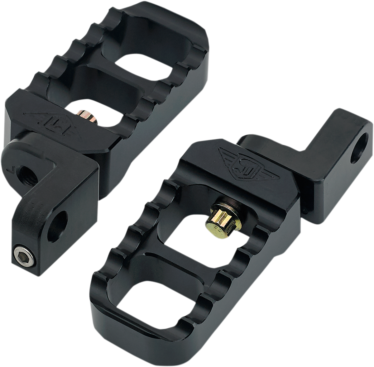 JOKER MACHINE Adjustable Stubby Footpegs - Black - XL 08-642-3B