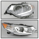 xTune 09-14 Acura TSX Projector Headlights - Light Bar DRL - Chrome (PRO-JH-ATSX09-LB-C) 9042225