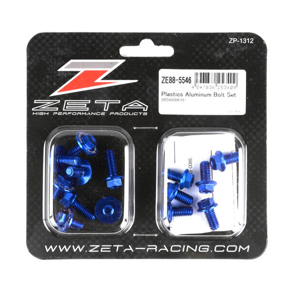 ZETA Aluminum Bolt Kit Blue ZE88-5546