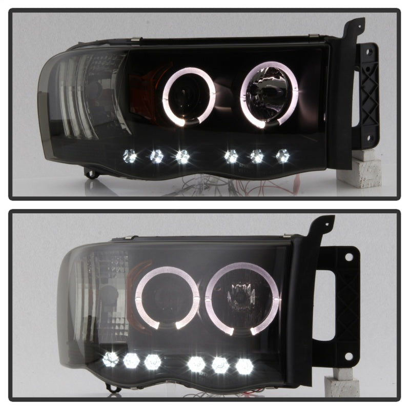 Spyder Dodge Ram 1500 02-05 03-05 Projector Headlights LED Halo LED Blk Smke PRO-YD-DR02-HL-BSM 5078384