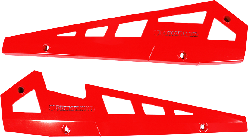 PRO ARMOR Rock Sliders Red Pol P141221RD-293