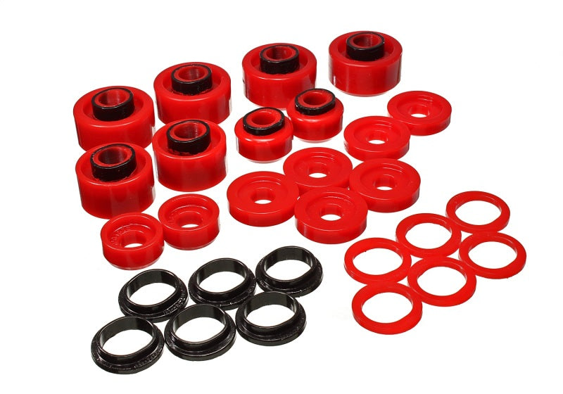 Energy Suspension 99-07 Ford F-250/F-350 SD 2/4WD Crew Cab Body Mount Set - Red 4.4120R