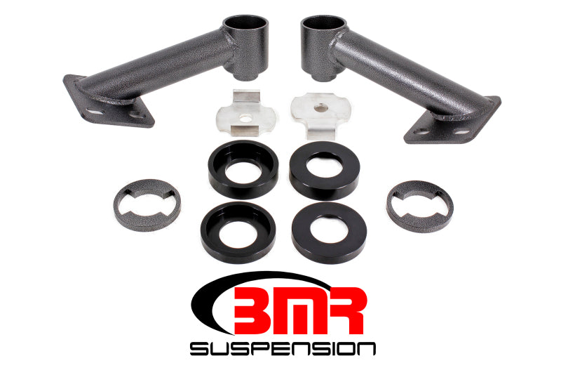 BMR 15-17 S550 Mustang Cradle Bushing Lockout Kit - Black Hammertone CB005H