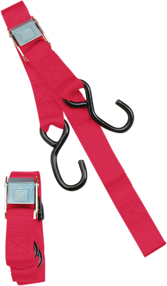 Parts Unlimited Cam Buckle Tie-Down - 1" X 5-1/2' - Red 3920-0072