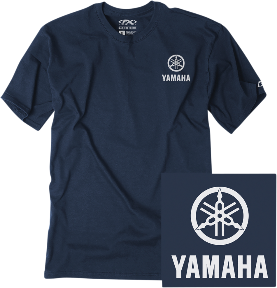 FACTORY EFFEX Yamaha Icon T-Shirt - Navy - Large 24-87204