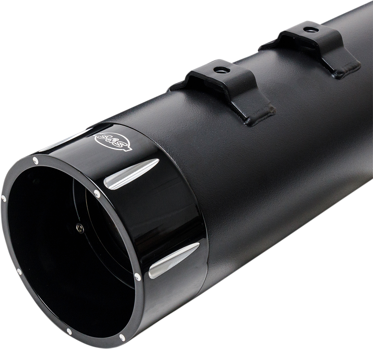 S&S CYCLE Mufflers - Black - Black Tracer S/B BLK W/BLK END CAPS 550-0670