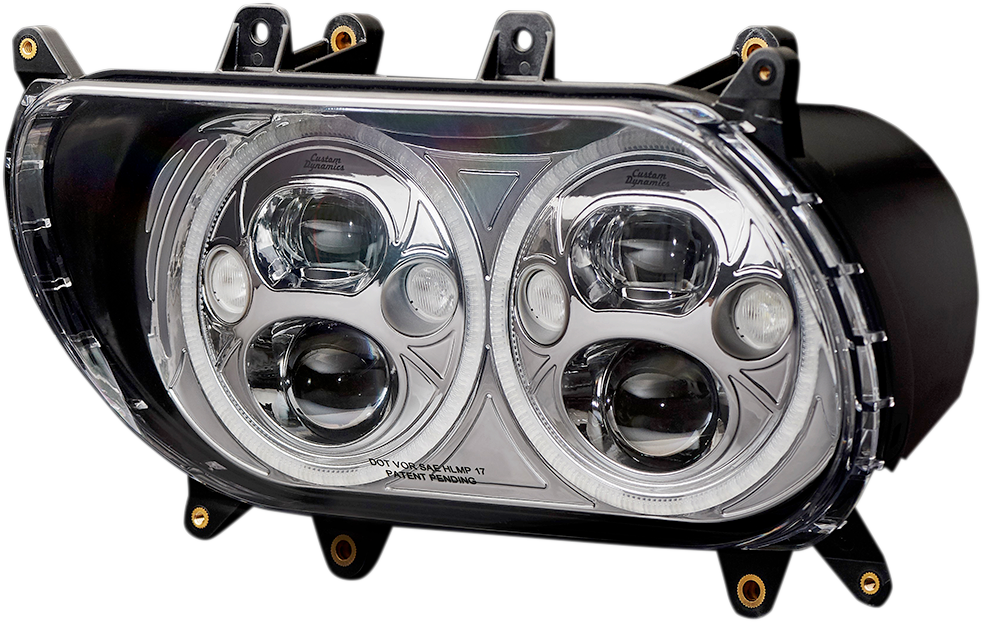 CUSTOM DYNAMICS Headlight - Chrome - FLTR CDTB-RG-15-C