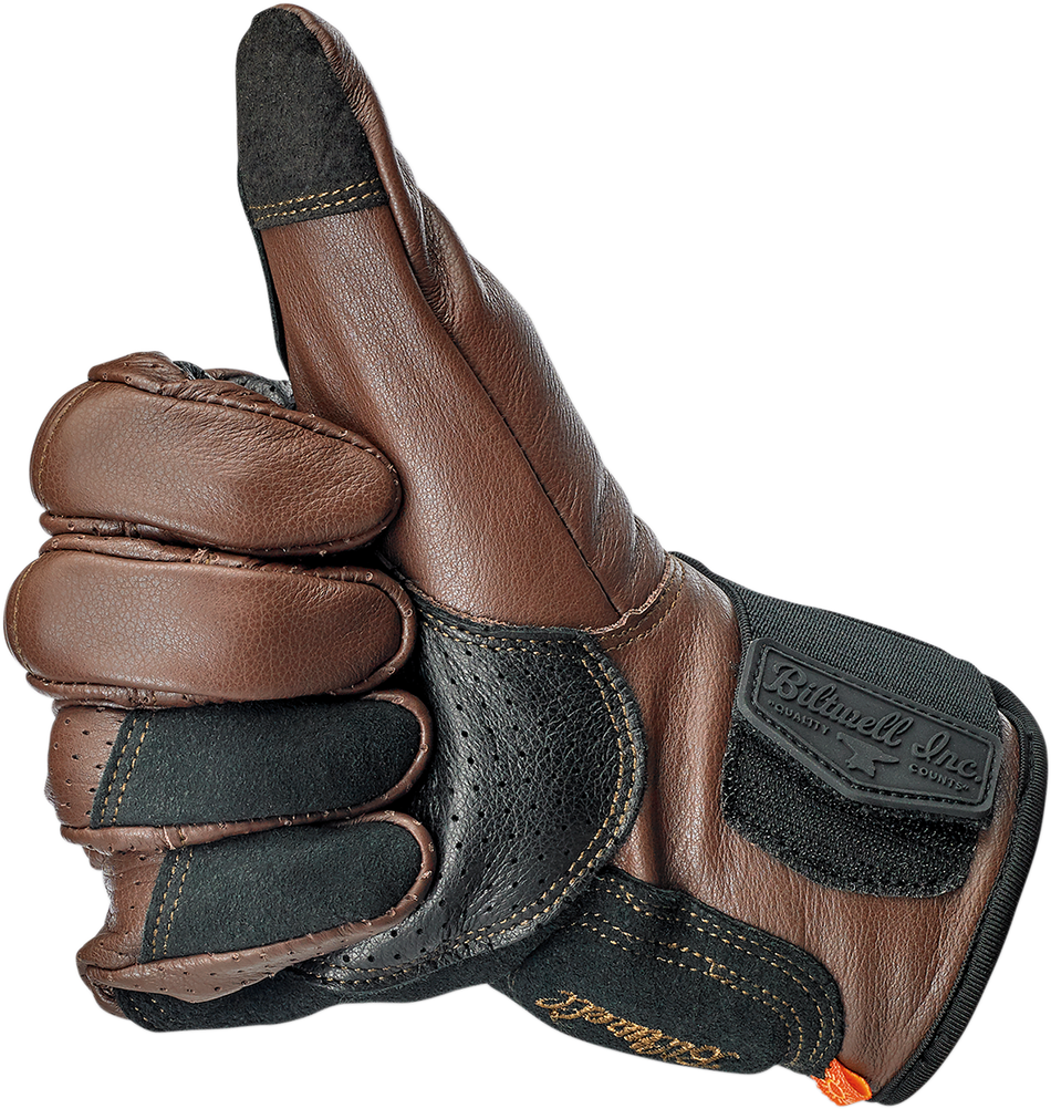 BILTWELL Borrego Gloves - Chocolate/Black - Medium 1506-0201-303