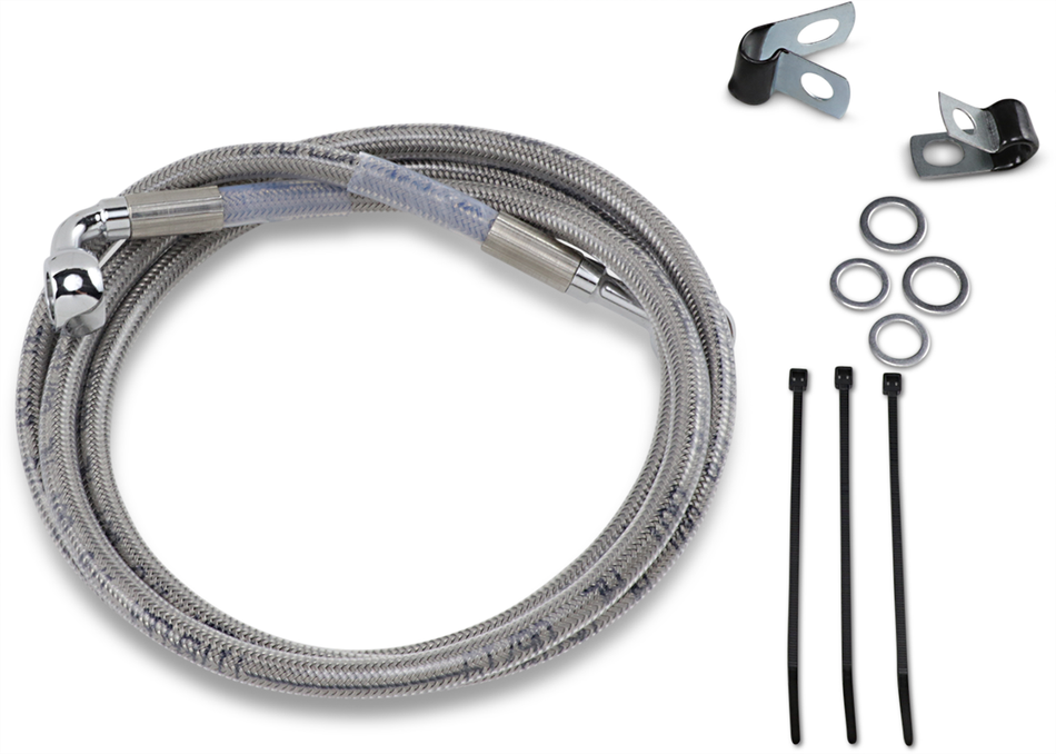 DRAG SPECIALTIES Brake Line - Front - +6" - Stainless Steel 640115-6