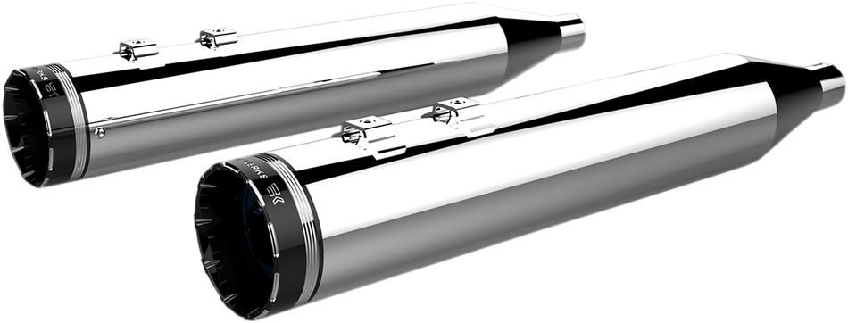 KHROME WERKS Mufflers - Chrome with Tracer Tip 202790