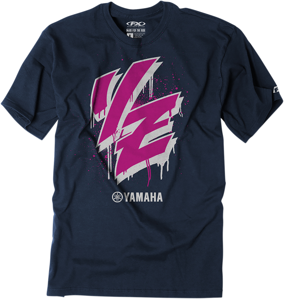 FACTORY EFFEX Yamaha Drip T-Shirt für Jugendliche, Marineblau, Größe M, 23-83202 