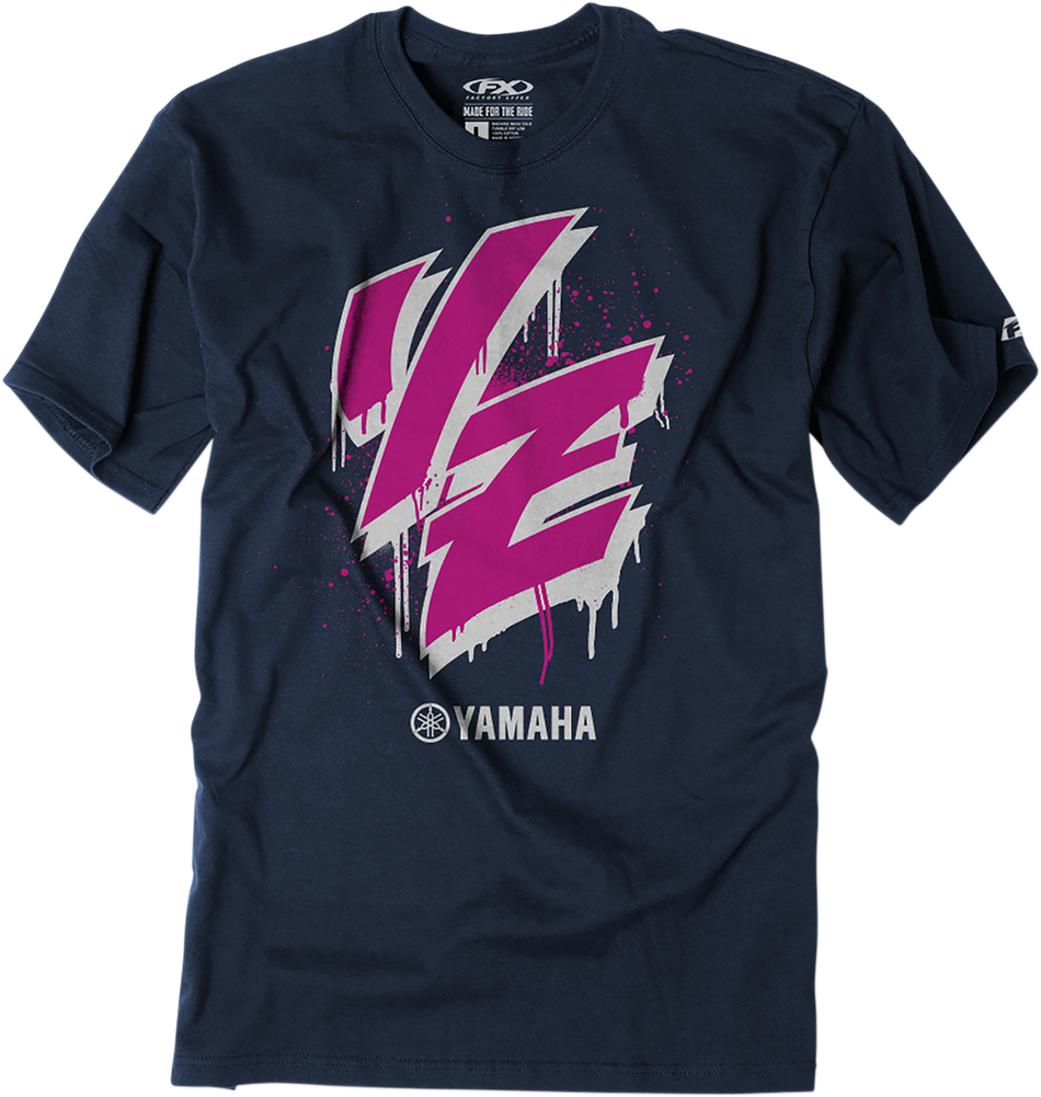 FACTORY EFFEX Youth Yamaha Drip T-Shirt - Navy - Large 23-83204