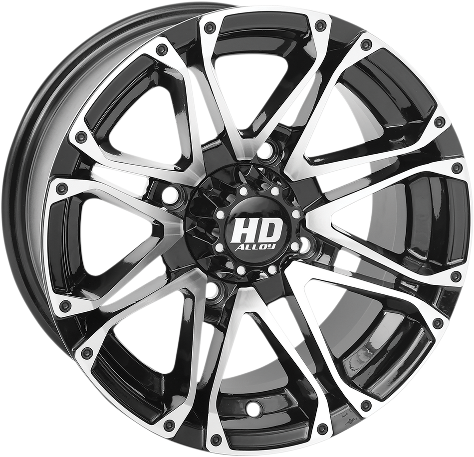 STI TIRE & WHEEL HD3 Wheel - Front/Rear - Machined Black - 12x7 - 4/156 - 4+3 (+5 mm) 12HD303