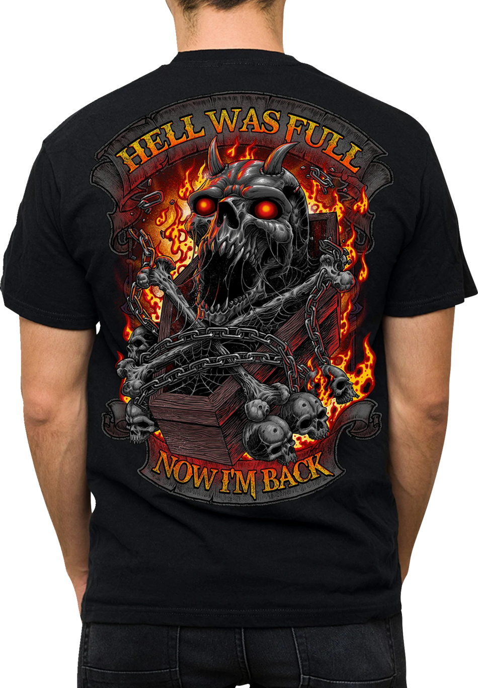 LETHAL THREAT Hell Was Full T-Shirt - Black - Medium LT20901M